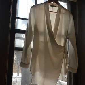 Need Supply (Stelen): Off White Wrap Blouse